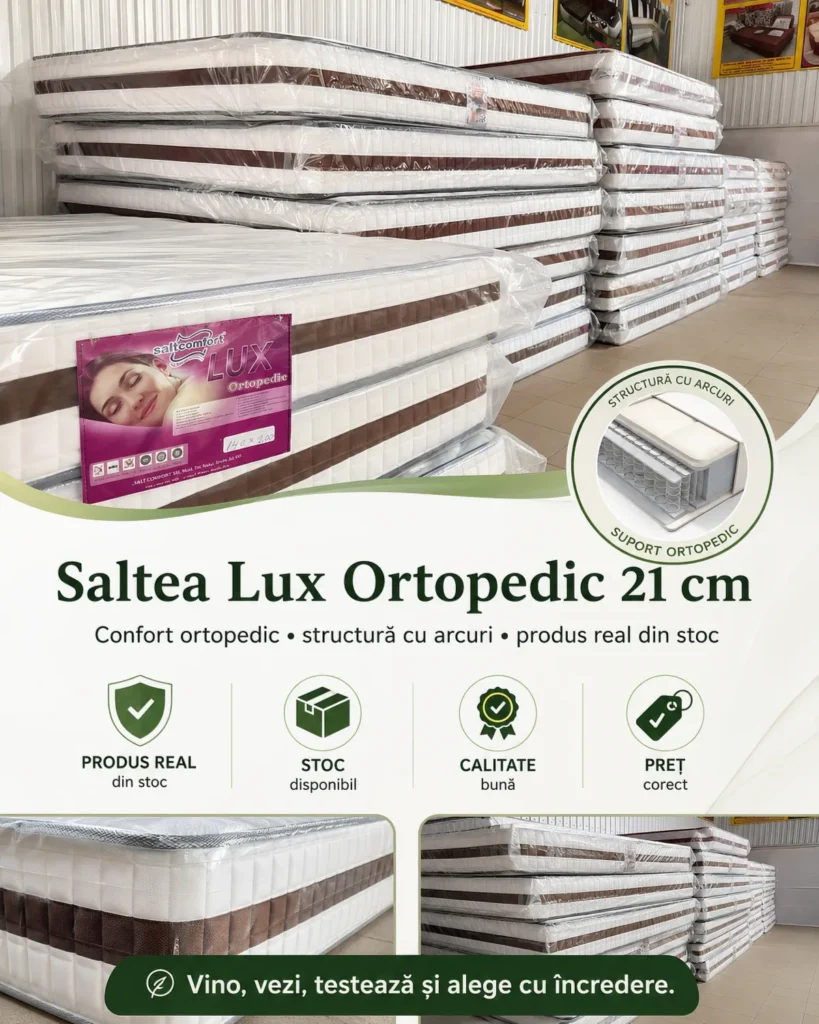 Saltea Lux Ortopedic 21 cm Fălticeni – cu arcuri